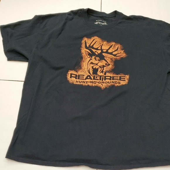 Realtree Hunting Goods Blackhorn River Black Orange T-Shirt XXL Good Condition - Picture 9 of 9